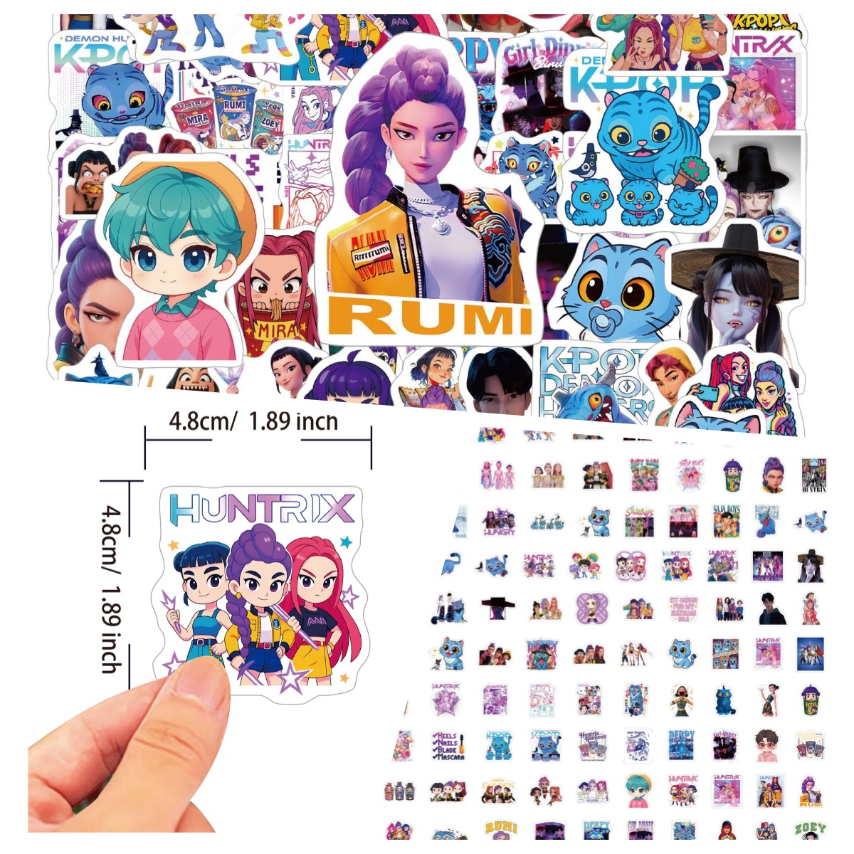 Tablet Cute Accessories - 100 cartoon anime stickers are waterproof,