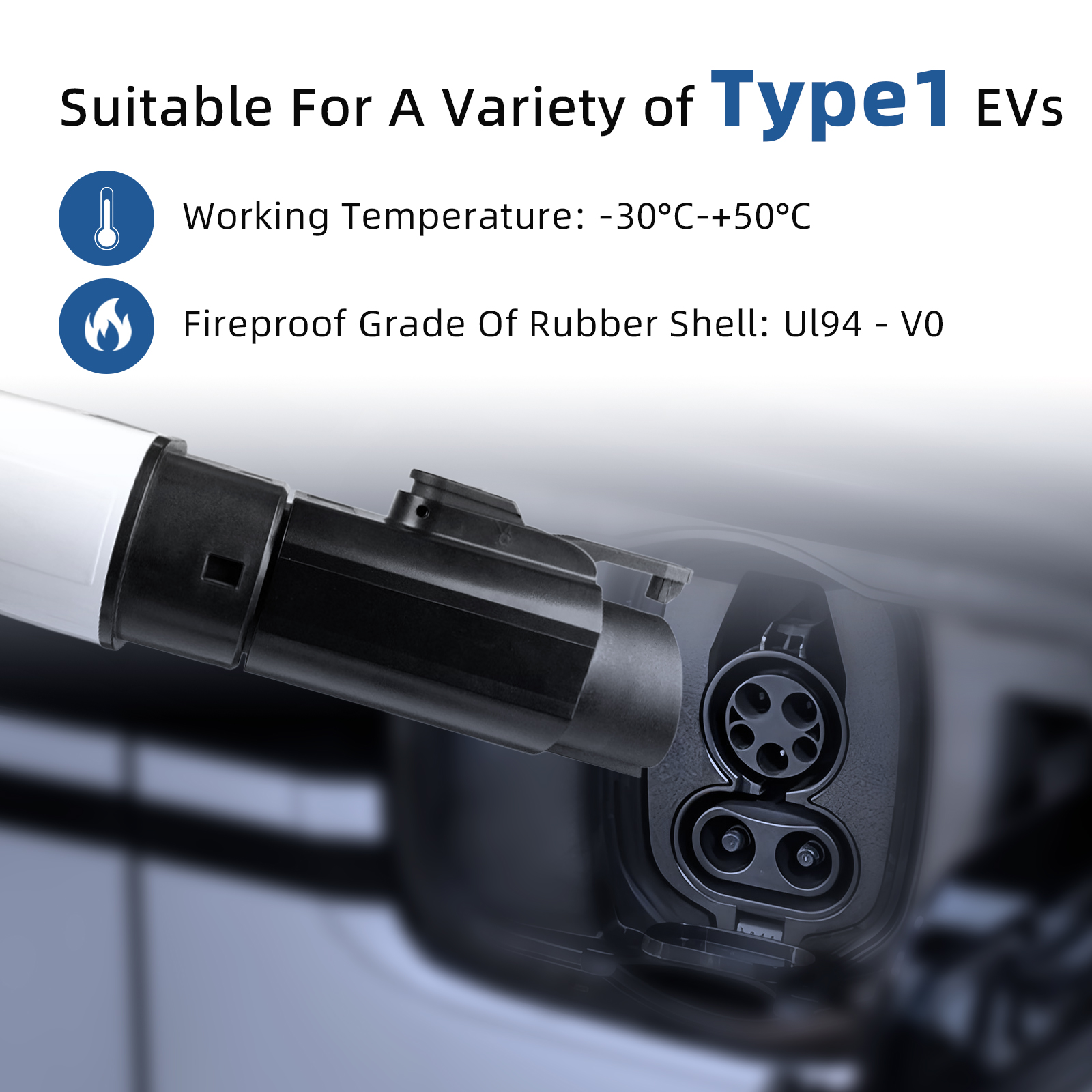EVqiaoyi Type2 to Type1 EV Cha - Tablet Computer Accessories บทวิจารณ์และราคา