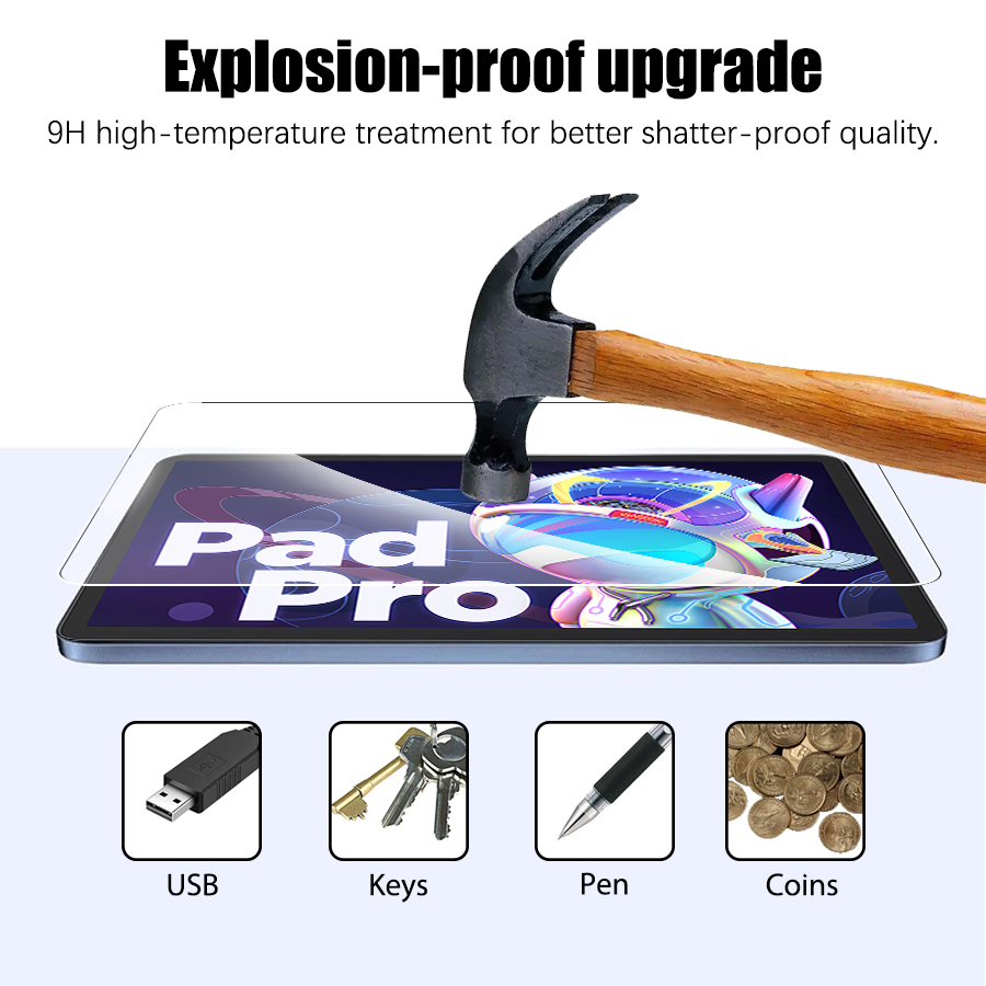 2PCS Tempered Glass Screen Pro - Lenovo Tablet Keyboard Accessories บทวิจารณ์และราคา