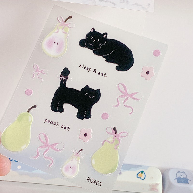 Cute Green Apple Cat Jelly Sti - Iphone Tablet Accessories บทวิจารณ์และราคา