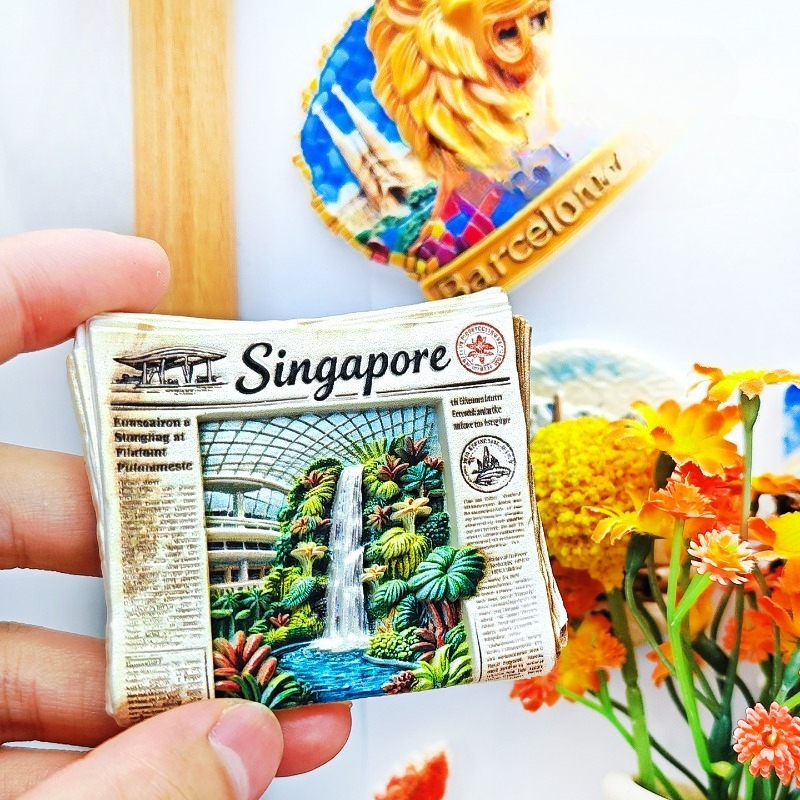Singapore News Fridge Magnet - - Nook Tablet Accessories บทวิจารณ์และราคา